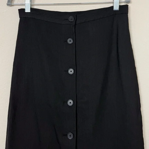 Aritzia Wilfred Charrière Button Front Linen Blend‎ Blaxn Midi Skirt - Picture 7 of 15